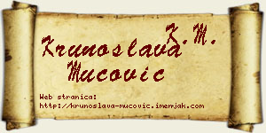 Krunoslava Mucović vizit kartica